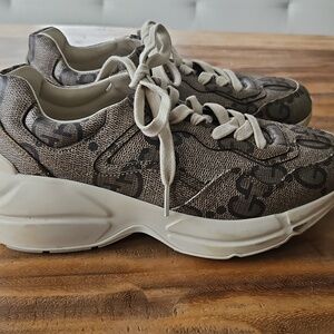 Gucci 100 Rhyton Sneakers "Beige Monogram"